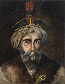 772.  ESCUELA OTOMANA, SIGLO XIX O ANTERIOR.Retrato de Sultán Otomano, probablemente Murad IV