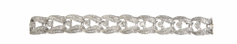 256.  Brazalete articulado de brillantes con diez centros a modo de herradura calada, con centros de chatones de brillantes