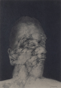 796.  JOSÉ HERNÁNDEZ (Tánger, 1944 - Málaga, 2013)Retrato-fósil V, 2002
