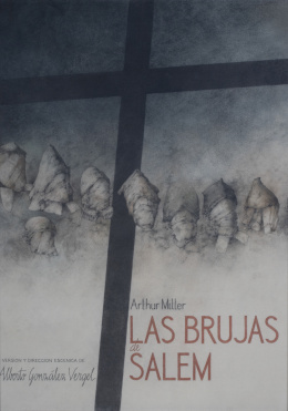 795.  JOSÉ HERNÁNDEZ (Tánger, 1944 - Málaga, 2013)Dibujo para el cartel de la obra de teatro "Las Brujas de Salem", 2007