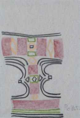 790.  MARIANO BALLESTER (Alcantarilla 1916 - Murcia 1981)Pareja de diseños para jarrón, c.1970