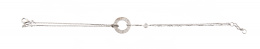 143.  Pulsera siguiendo modelos"LOVE" Cartier con un chatón de brillante , aro con inscripción love y cadena doble forzada
