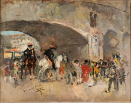 781.  JOAQUÍN SOROLLA Y BASTIDA (Valencia, 1863 - Madrid, 1923)Antes de la fiesta