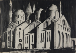 786.  MANUEL LÓPEZ-VILLASEÑOR (Ciudad Real, 1924 - Torrelodones, 1996)Basílica de San Antonio de Padua