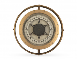 1129.  Brújula de barco.Marca Plath Geomar, nº 0434 Madrid Hamburgo.