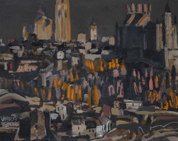 800.  JOAQUÍN VAQUERO TURCIOS (Madrid, 1933 - Santander, 2010)Otoño en Segovia, 1983