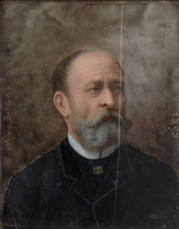 755.  MARG. BERNIER (Escuela francesa, 1893)Retrato de caballero y retrato de dama