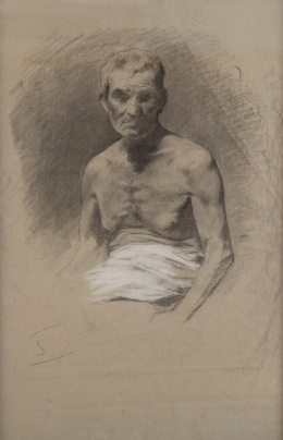 767.  JOAQUÍN AGRASOT  Y JUAN (Orihuela, Alicante, 1837-Valencia, 1919)Academia de estudio de anciano 