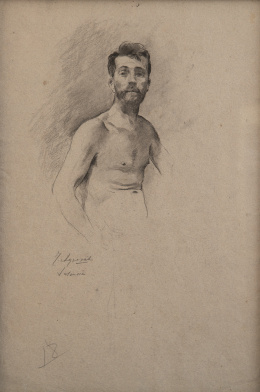765.  JOAQUÍN AGRASOT  Y JUAN (Orihuela, Alicante, 1837-Valencia, 1919)Pareja de Academias de desnudos masculinos de espalda