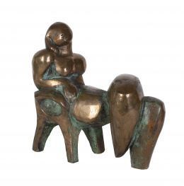 813.  ELENA LAVERÓN (Ceuta, 1938)Mujer en chaise-longe, c.1975