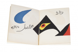 819.  JOAN MIRÓ (Barcelona, 1893 - Palma de Mallorca, 1983)Catálogo de la exposición de Calder en la Galería Joan Gaspar en Junio de 1973 que contiene doce páginas con litografías originales de Joan Miró realizadas en 1972.