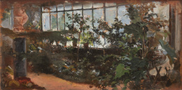 777.  CECILIO PLÁ Y GALLARDO (Valencia, 1860- Madrid, 1934)Jardín de interior