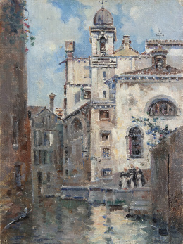 867.  ANTONIO REYNA (Coín, Málaga, 1859 - 1937)Venecia