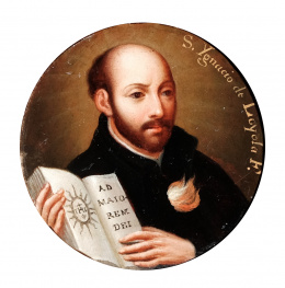 836.  ESCUELA MEXICANA, SIGLO XVIIIRetrato de San Ignacio de Loyola