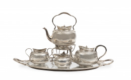 988.  Juego de té de plata con interior vermeille.Goldsmith Comany 112 Regent Street London, 1894.