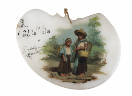 779.  ESCUELA MEJICANA, SIGLO XIXPaisaje con campesinos