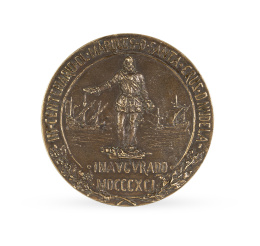 651.  Mariano Benlliure Gil (1862 - 1947).Medalla en bronce conmemorativa del III centenario del marqués de Santa Cruz de Mudela, 1891.