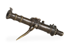 526.  Modelo de cañón de bronce.España, S. XVIII.