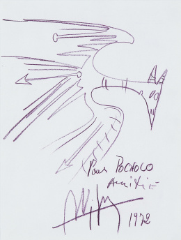 807.  WIFREDO LAM (Sagua La Grande, Cuba, 1902 - París, 1982)Pájaro, 1972