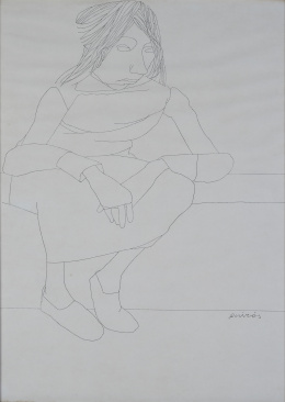 1025.  ANTONIO QUIRÓS (Santander, 1912 - Londres, 1984)Figura femenina
