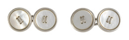 435.  Gemelos dobles de pp. S. XX con diseño de botones de nácar