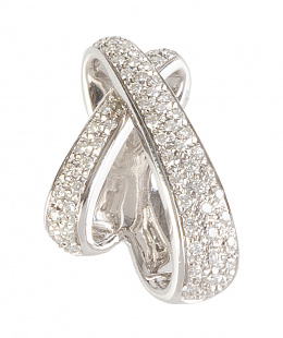 194.  Colgante con diseño de aspa asimétrica de brillantes con volumen redondeado