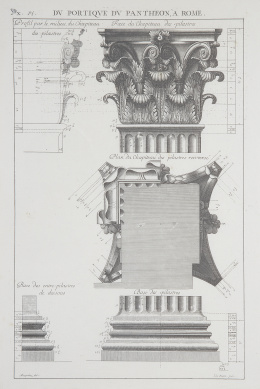 744.  ANTOINE BABUTY DESGODETZ (1653-1728)Los edificios de la antigua Roma