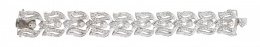 326.  Pulsera de brillantes con diseño de diez flores articuladas