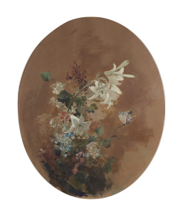 865.  JOAQUÍN SOROLLA Y BASTIDA (Valencia, 1863 - Madrid, 1923)Pareja de estudio de flores, 1897-1899