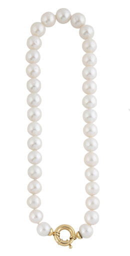 219.   Collar de un hilo de perlas de los mares del sur con tamañ