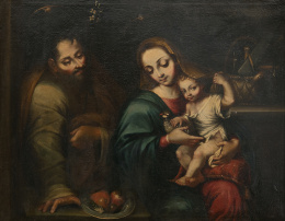 792.  ANTONIO JURADO (Escuela española, h. 1700)Sagrada Familia