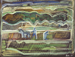 1032.  FRANCISCO BORES (Madrid, 1898 - París, 1972)Travaux des champs, 1959