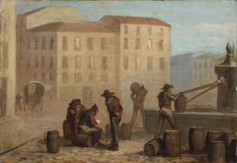 834.  RICARDO BALACA Y OREJAS CANSECO (Lisboa, 1844-Madrid, 1880)Conjunto de cuatro escenas de Madrid