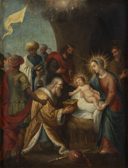 782.  SEGUIDOR DE FRANS FRANCKEN (Escuela flamenca, siglo XVII)Adoración de los Reyes