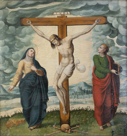 768.  ESCUELA CASTELLANA, SIGLO XVICrucifixión