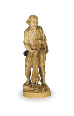 1389.  “Pescador”. Japón, periodo Meiji/Taisho (1868-1912)