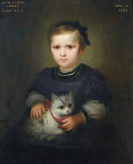 548.  JULES MARC CHAMERLAT (Avesnes, 1828 - París, 1868)Retrato de Louise Claudine Mercier a los dos años de edad..