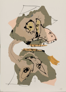 269.  ANTONIO SAURA (Huesca, 1930 - Cuenca, 1998)“Aphorismen (plancha 4)”, 1973.