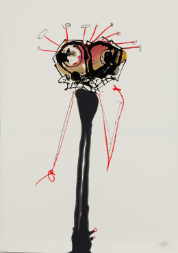 835.  ANTONIO SAURA (Huesca, 1930 - Cuenca, 1998)“Aphorismen (plancha 6)”, 1973.