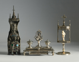 991.  Escribanía en plata torneada, fundida y troquelada.H. Carreras, Ss. XIX-XX.