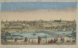 274.  ESCUELA INGLESA, SIGLO XVIIIA general view of the City Madrid the Capital of the Kingdom of Spain.