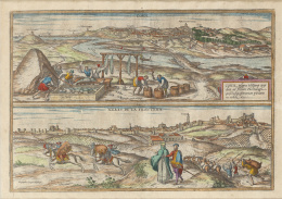 835.  GEORGIUS HOEFNAGEL (Amberes, 1542 - Viena, 1600) Conil y Jerez de la Frontera.