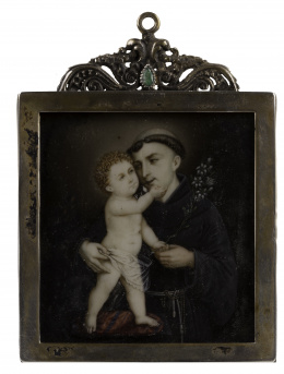 879.  ESCUELA ESPAÑOLA, FF. SIGLO XVIII- PP. SIGLO XIXSan Antonio de Padua.