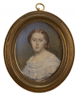 835.  ECUY RENOUARD (Escuela inglesa, siglo XIX)Retrato de dama.