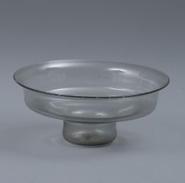 963.  Lámpara de vidrio transparente.Cataluña, S. XVIII.