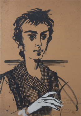 1021.  ISMAEL GONZÁLEZ DE LA SERNA (Guadix, Granada, 1898 - París, 1968)Figura, 1966