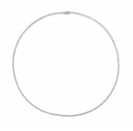 368.  Collar rivieré de brillantes engastados en garras articuladas