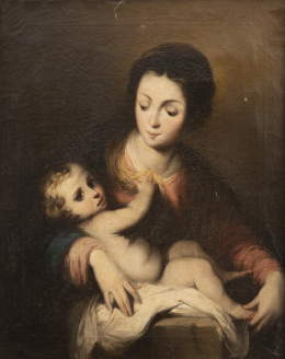 824.  JOSÉ GUTIÉRREZ DE LA VEGA (Sevilla, 1791- Madrid, 1865)​ Virgen con Niño