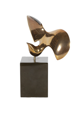 1013.  JOSE LUIS PEQUEÑO (Bilbao, Vizcaya, 1941)Dos esculturas en bronce