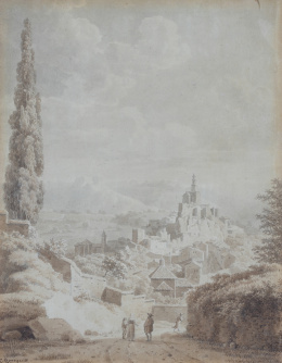 857.  FLORENT- FIDELE CONSTANT BOURGEOIS DE CASTELET (1767-1841)Vista de la ciudad de Loja